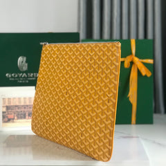 SÉNAT MGM POUCH 40 IN YELLOW GOYARDINE CANVAS