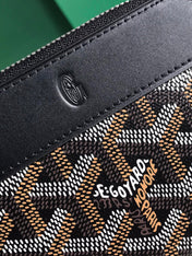 MATIGNON MINI WALLET 11 IN BLACK GOYARDINE CANVAS AND CALFSKIN
