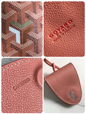 ANJOU MINI BAG 20 IN MANHATTAN PINK  CALFSKIN AND GOYARDINE CANVAS
