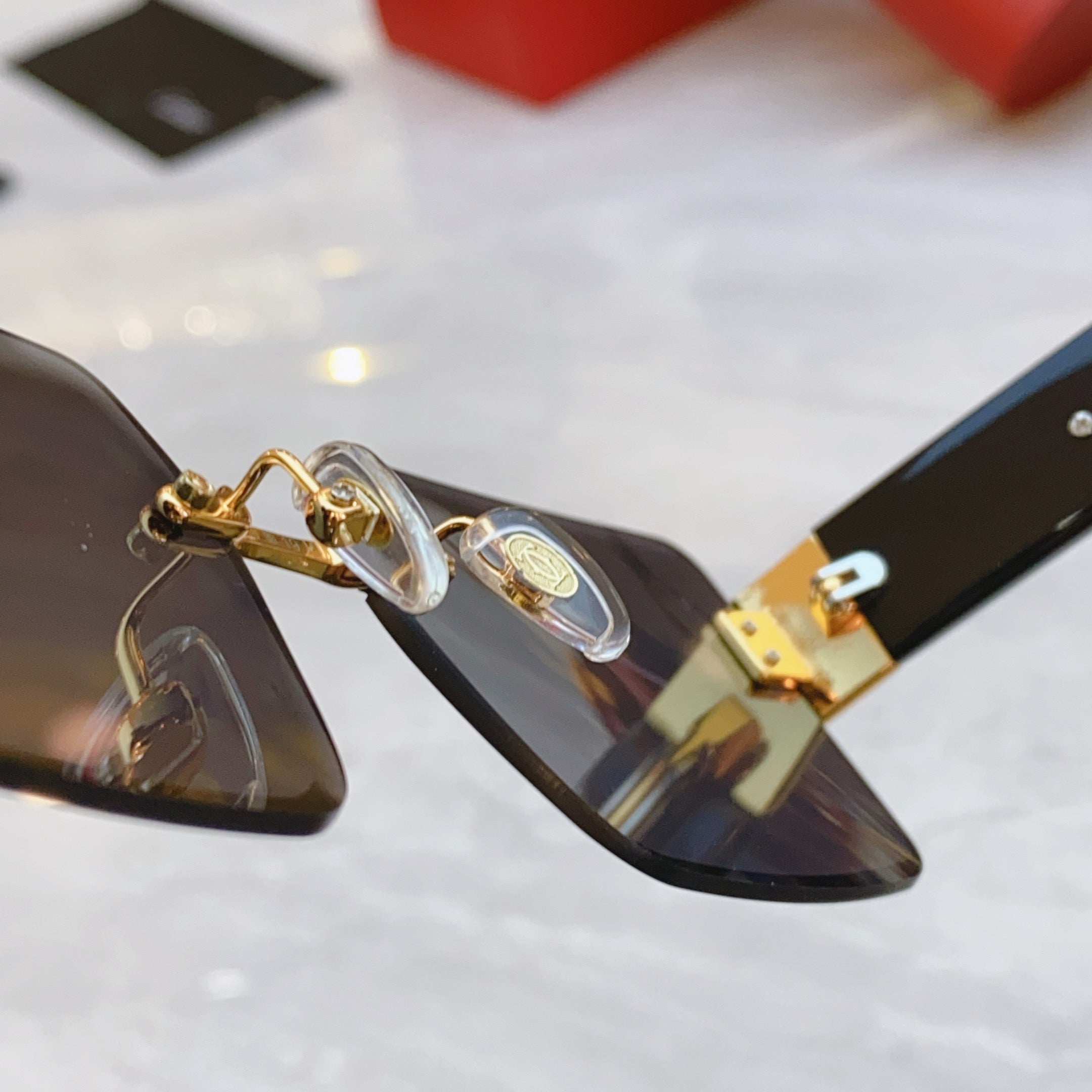 PANTHÈRE GEOMETRIC SUNGLASSES CT00636S IN METAL AND ACETATE
