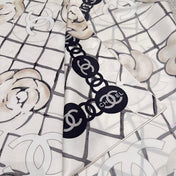 CHANEL 26S SCARF 90 IN SILK 311805