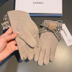GLOVES IN PALE BROWN WOOL 420538