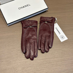 GLOVES IN SANGRIA RED LAMBSKIN 456335