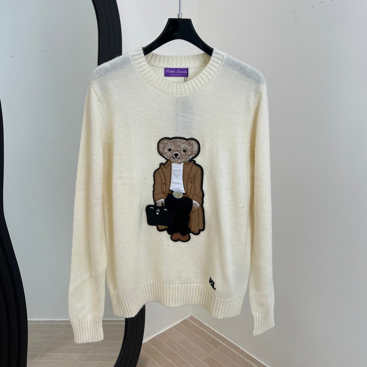 RALPH LAUREN 25S EMBROIDERED BEAR KNITTED SWEATER 253