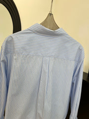 CHANEL 25S STRIPED-COLLAR SHIRT 620422