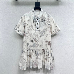 DIOR SHORT-SLEEVE RETRO DRESS 275031