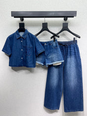 LOEWE SHORT-SLEEVE DENIM SHIRT 269343