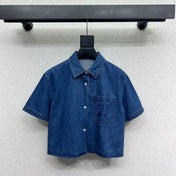 LOEWE SHORT-SLEEVE DENIM SHIRT 269343