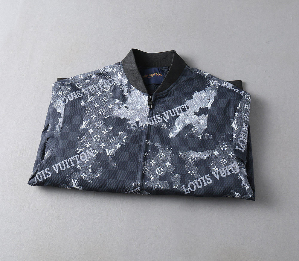 LV NAVY BLUE MONOGRAM AND DAMIER JACKET 239046