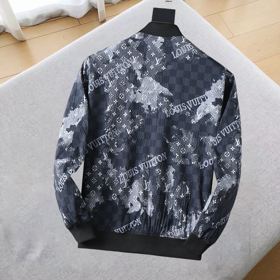 LV NAVY BLUE MONOGRAM AND DAMIER JACKET 239046