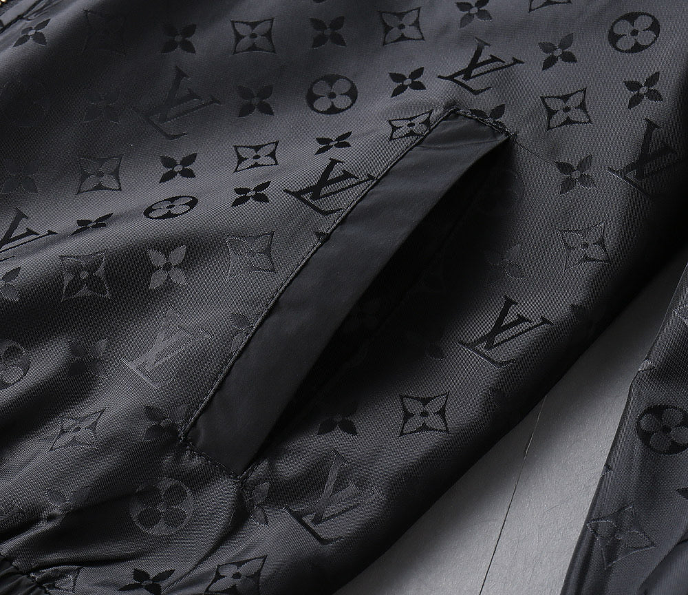 LV BLACK MONOGRAM HOODED JACKET 239052