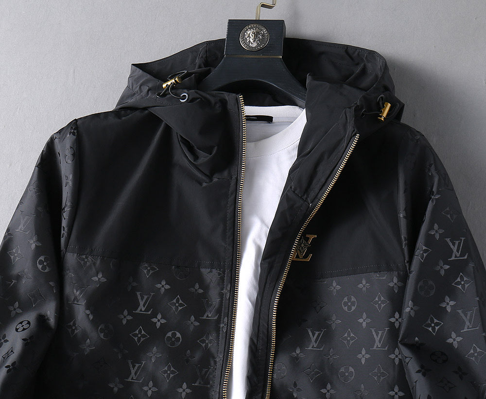 LV BLACK MONOGRAM HOODED JACKET 239052