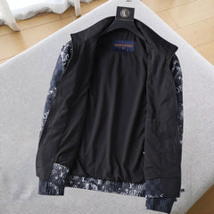 LV BLACK MIX NAVY BLUE MONOGRAM AND DAMIER JACKET 239054