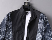 LV BLACK MIX NAVY BLUE MONOGRAM AND DAMIER JACKET 239054
