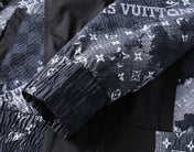 LV BLACK MIX NAVY BLUE MONOGRAM AND DAMIER JACKET 239054