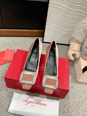 BELLE VIVIER PUMPS IN CANTALOUPE VELVET
