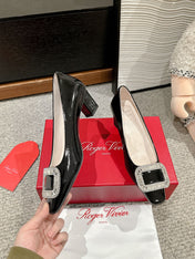 BELLE VIVIER PUMPS IN BLACK PATENT CALFSKIN