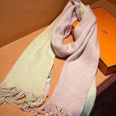 HIGH-END SCARF 180 IN LIGHT PINK MIX BEIGE CASHMERE