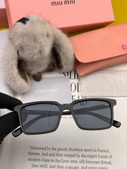 GLIMPSE SQUARE SUNGLASSES 555823 IN BLACK ACETATE