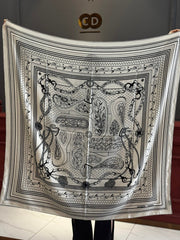 HERMES 25S SCARF 140 IN CASHMERE SILK 727316