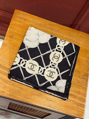 CHANEL 25S SCARF 110 IN CASHMERE SILK 730603