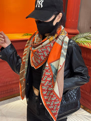 HERMES 25S SCARF 140 IN SILK TWILL 733918