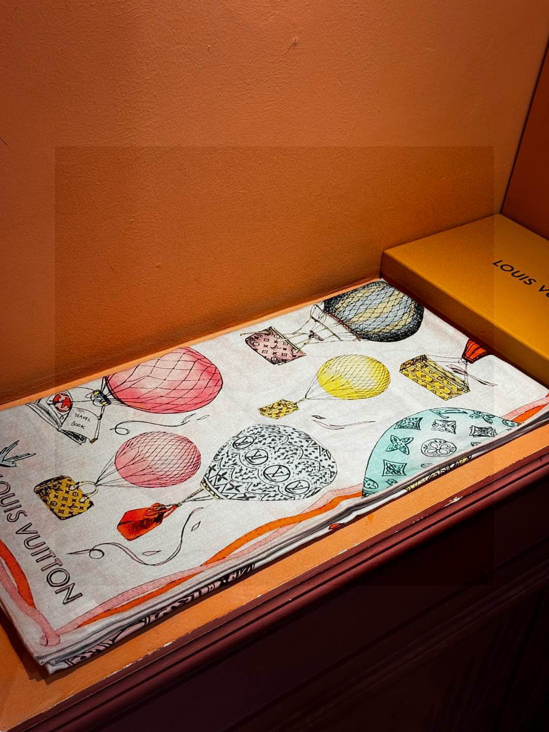 LV SCARF 140 CM IN WOOL MIX SILK 735799