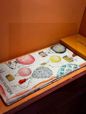 LV SCARF 140 CM IN WOOL MIX SILK 735799