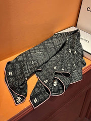 CHANEL 25S SCARF 110 IN CASHMERE SILK 738477