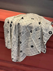 CHANEL 25S SCARF 110 IN CASHMERE SILK 738478