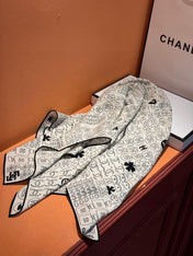 CHANEL 25S SCARF 110 IN CASHMERE SILK 738478