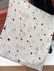 CHANEL 25S SCARF 110 IN CASHMERE SILK 738478