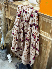 LV SCARF 140 CM IN WOOL MIX SILK 737263