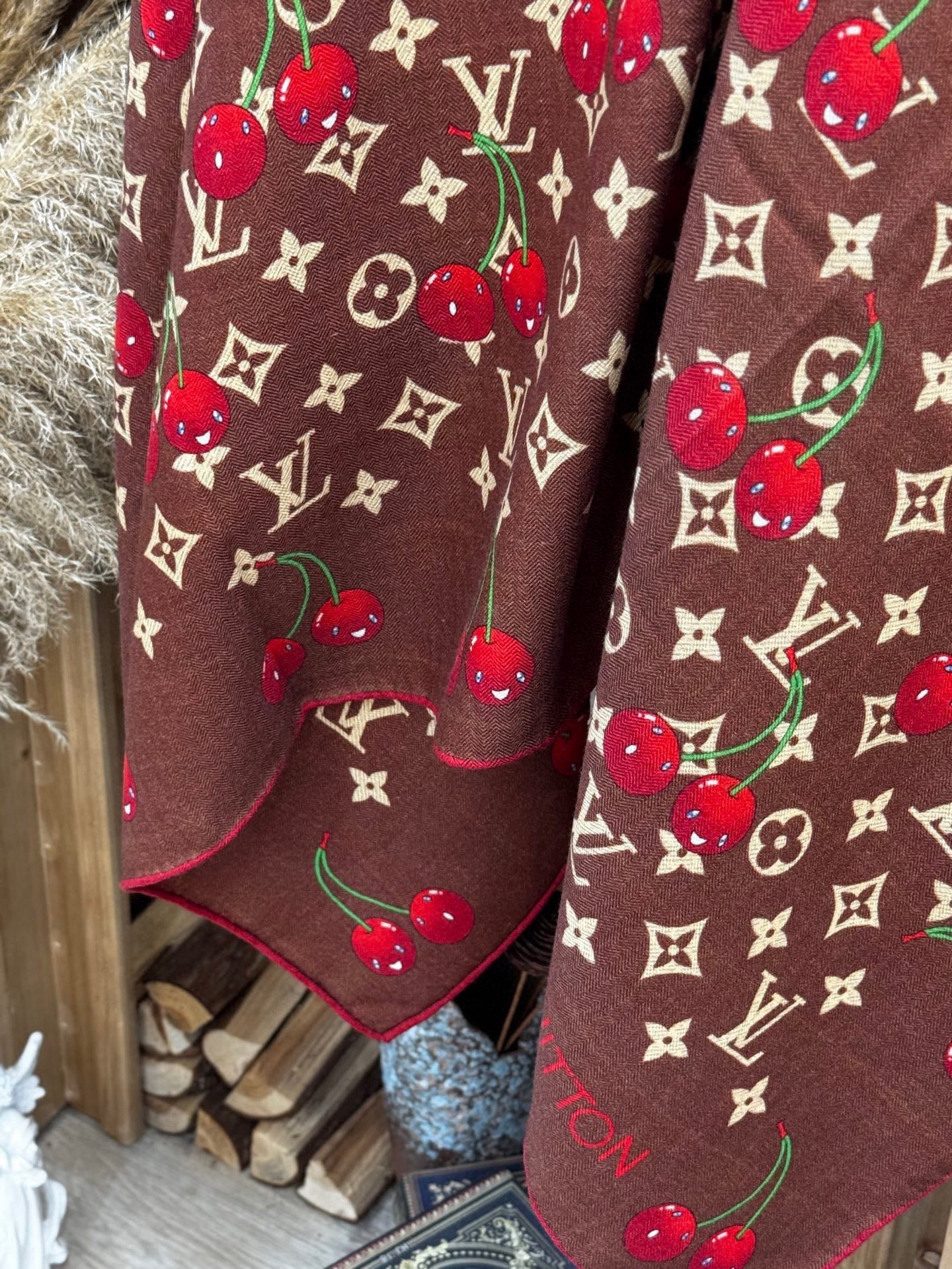 LV SCARF 140 CM IN WOOL MIX SILK 737265