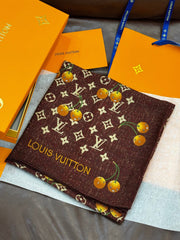LV SCARF 140 CM IN WOOL MIX SILK 737266