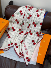 LV SCARF 140 CM IN SILK-CASHMERE BLEND 737267