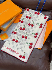 LV SCARF 140 CM IN SILK-CASHMERE BLEND 737267