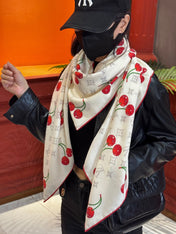 LV SCARF 140 CM IN SILK-CASHMERE BLEND 737267