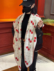 LV SCARF 140 CM IN SILK-CASHMERE BLEND 737267