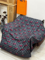 LV SCARF 140 CM IN SILK-CASHMERE BLEND 737268