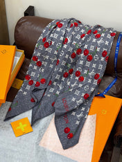 LV SCARF 140 CM IN SILK-CASHMERE BLEND 737270