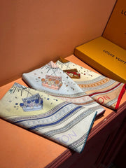 LV SCARF 140 CM IN SILK-CASHMERE BLEND 737274