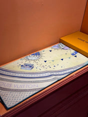 LV SCARF 140 CM IN SILK-CASHMERE BLEND 737274