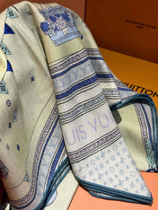 LV SCARF 140 CM IN SILK-CASHMERE BLEND 737274