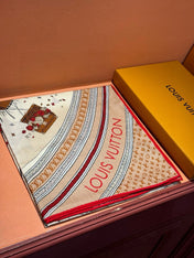 LV SCARF 140 CM IN SILK-CASHMERE BLEND 737275