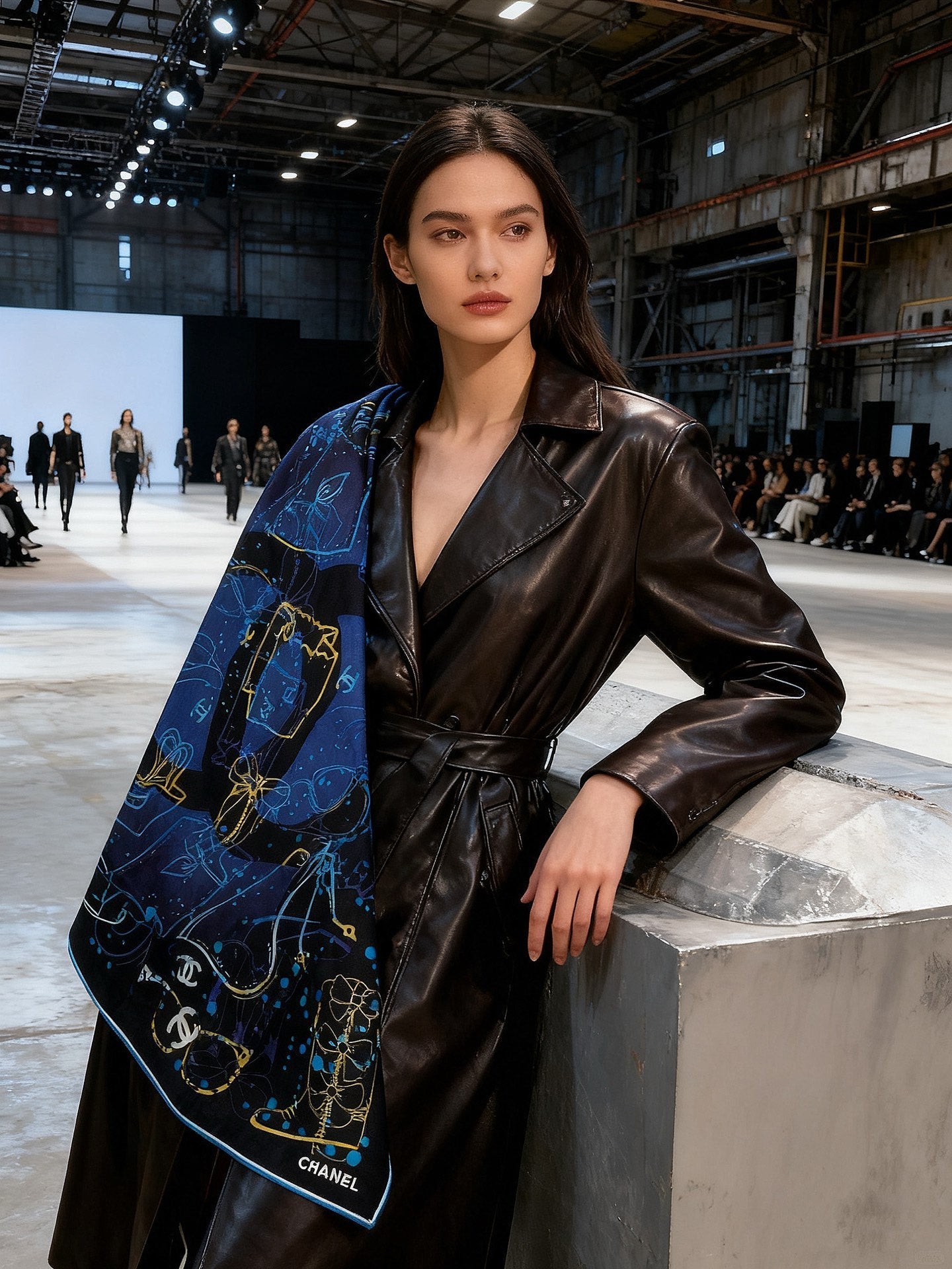 CHANEL 25S SCARF 135 IN CASHMERE 883635