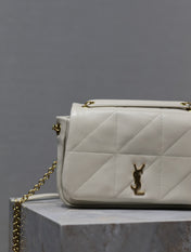 YSL 25S JAMIE MINI 20 IN BLANC VINTAGE LAMBSKIN GOLD HARDWRE