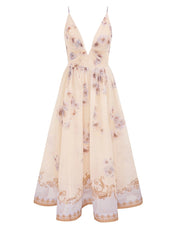 HERMES 25S V-NECK MIDI DRESS 110735