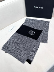 SCARF 180 CM IN SHARK GRAY MIX BLACK CASHMERE 389977