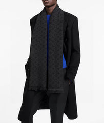 SCARF 180 CM IN BLACK CLASSIC MONOGRAM CASHMERE 396441